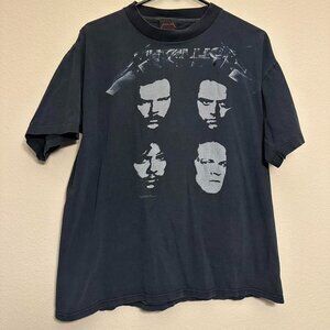 Vintage 1991 Metallica Black Album 4 Faces Tour Black Band Tee